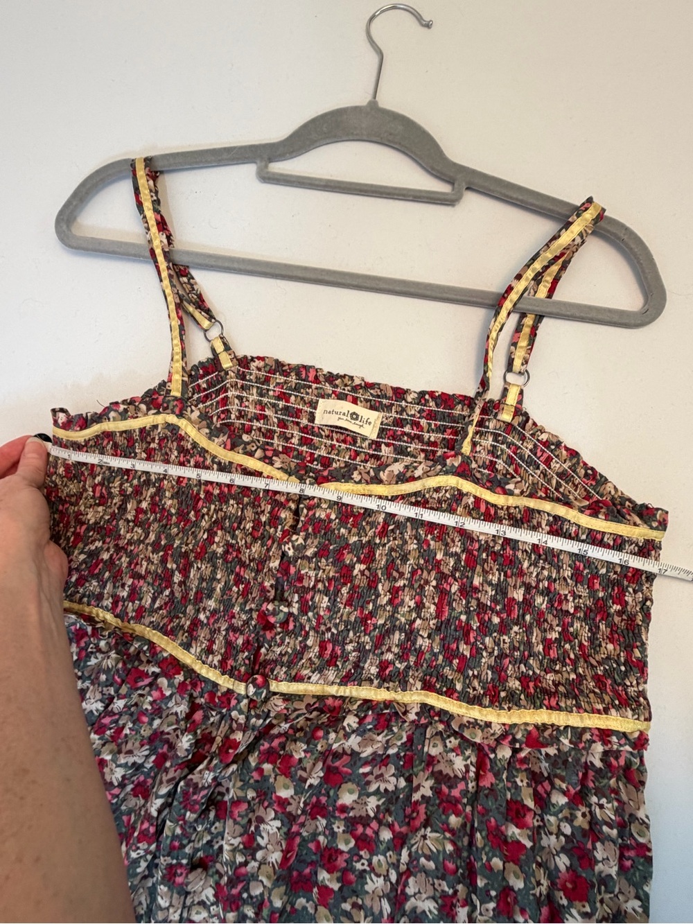 NATURAL LIFE Floral Maxi Dress in Burgundy with Cream Trim - Picture 7 of 9